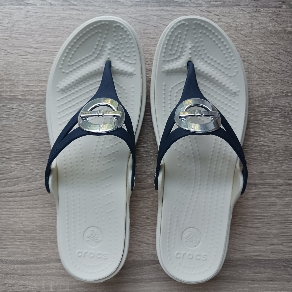 🌷 Crocs Sanrah Wedge Flip Flop Sandals - Picture 10 of 16